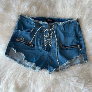 Akira High Waisted Jean Shorts
